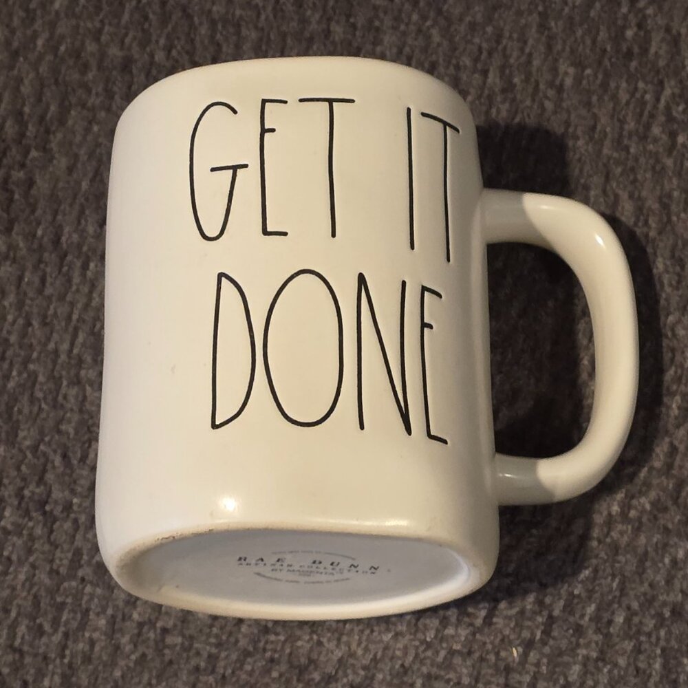 Rae Dunn Get It Done Mug Heavyweight Coffee Cup - Picture 3 of 7